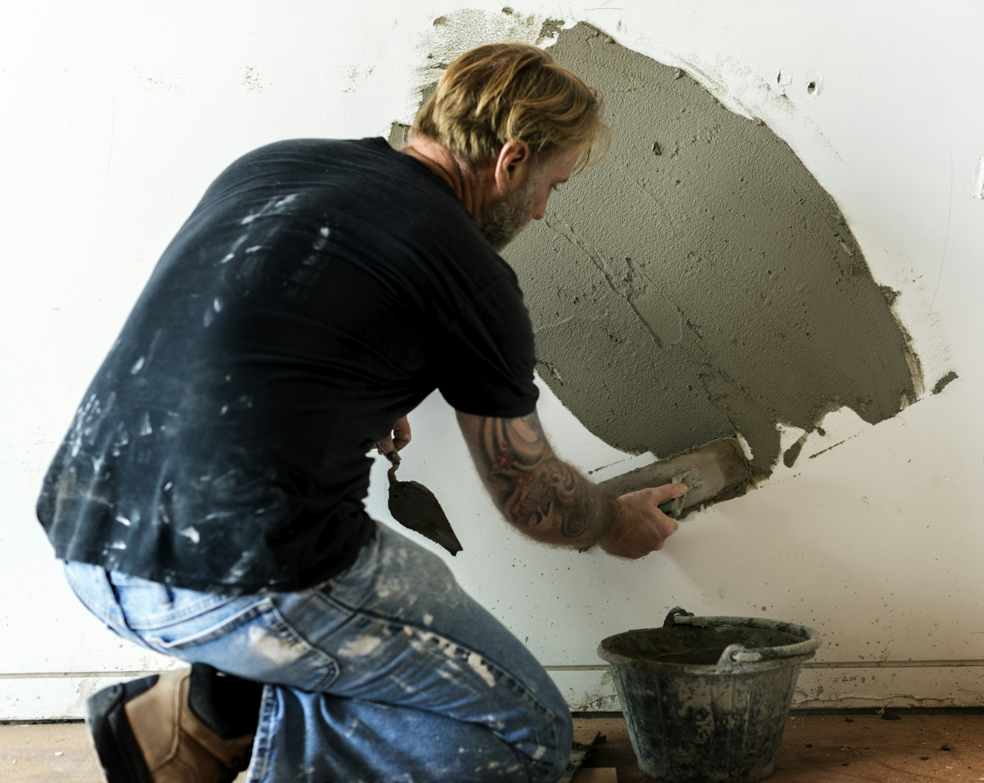 Plaster cement wall indoor construction